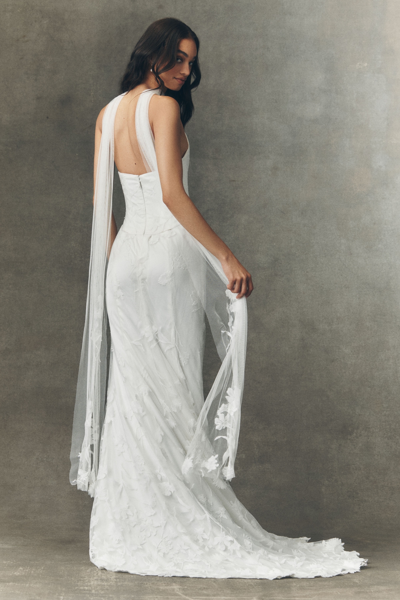 Watters Marlowe Strapless Lace Corset Wedding Gown