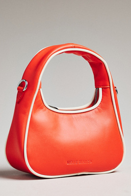 Melie Bianco Piped Mini Shoulder Bag In Red