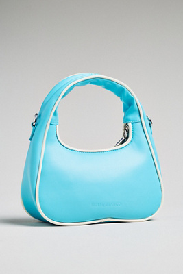 Melie Bianco Piped Mini Shoulder Bag In Blue