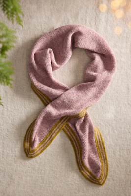 Terrain Spindle Knit Alpaca Scarf In Pink
