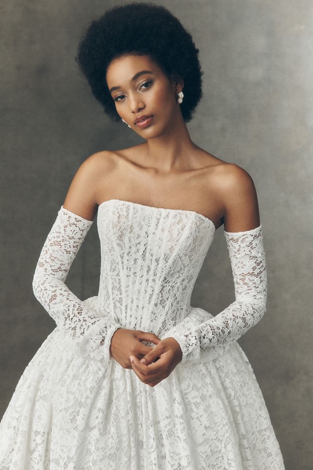 Anthropologie Weddings x Pronovias Arbela Strapless Wedding Gown #2