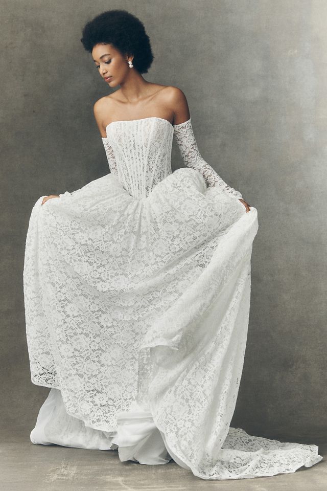 Anthropologie Weddings x Pronovias Arbela Strapless Wedding Gown #3