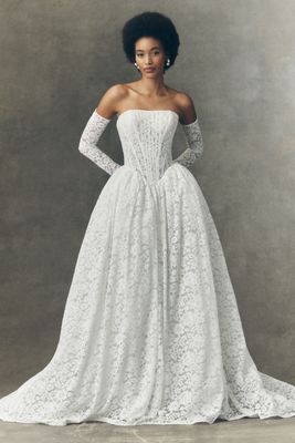 Anthropologie Weddings x Pronovias Arbela Strapless Wedding Gown