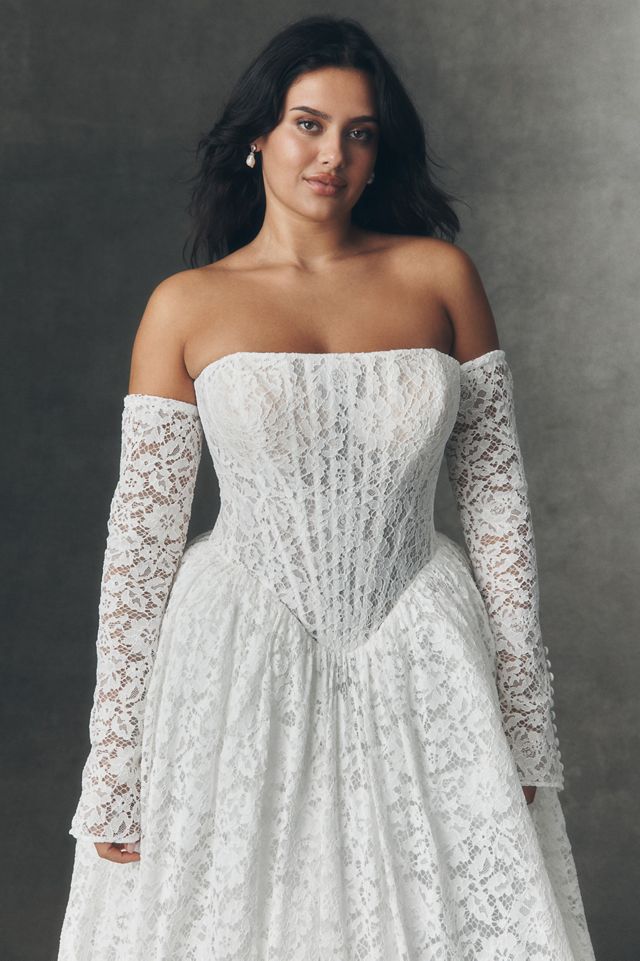 Anthropologie Weddings x Pronovias Arbela Strapless Wedding Gown #6
