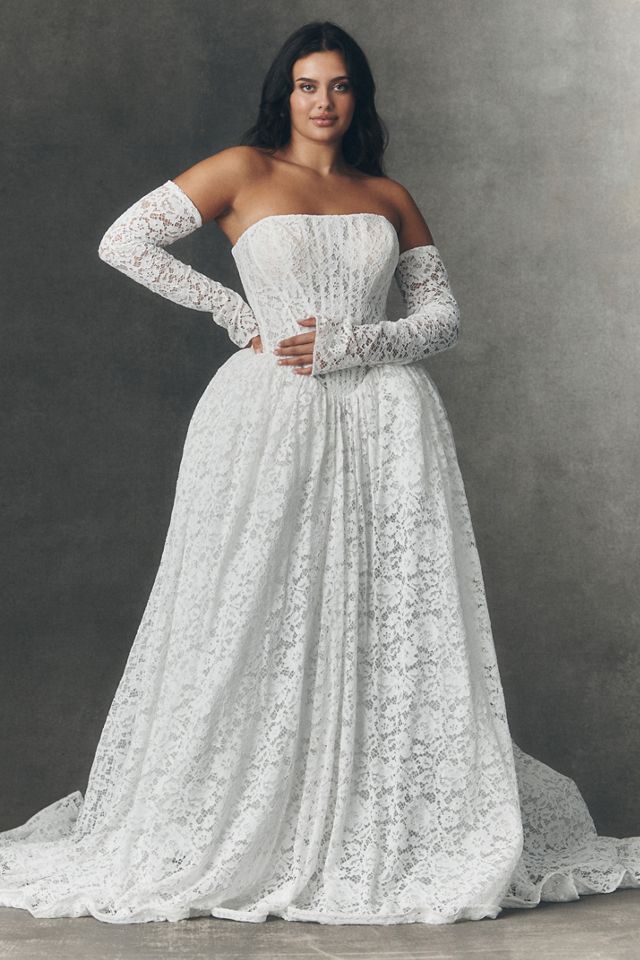 Anthropologie Weddings x Pronovias Arbela Strapless Wedding Gown #4