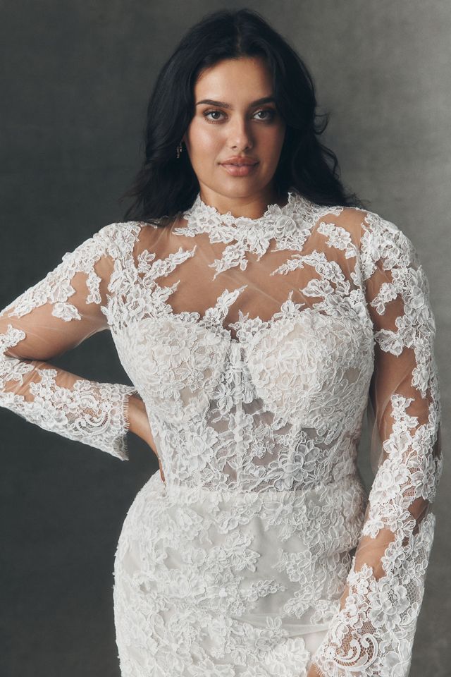 Anthropologie Weddings x Pronovias Reney Strapless Wedding Gown #6