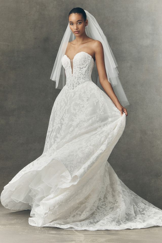 Anthropologie Weddings x Pronovias Kareny Basque-Waist Wedding Gown #3