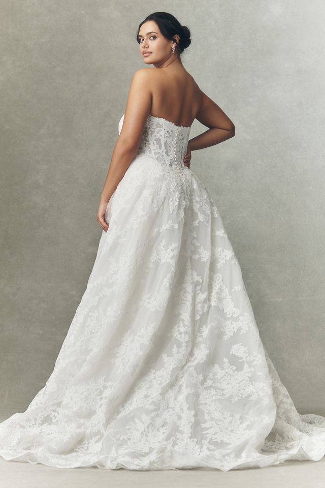 Anthropologie Weddings x Pronovias Kareny Basque-Waist Wedding Gown #6