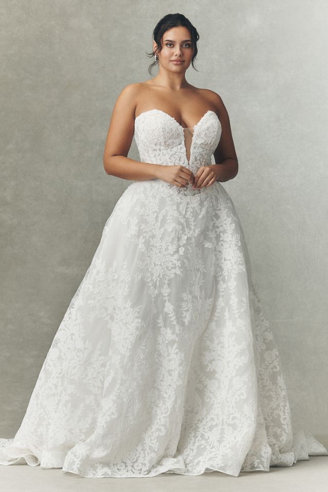 Anthropologie Weddings x Pronovias Kareny Basque-Waist Wedding Gown #5