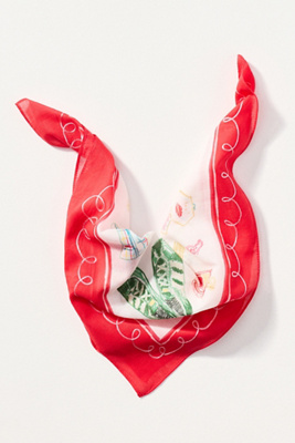 Maeve Printed Bandana Scarf In Multi
