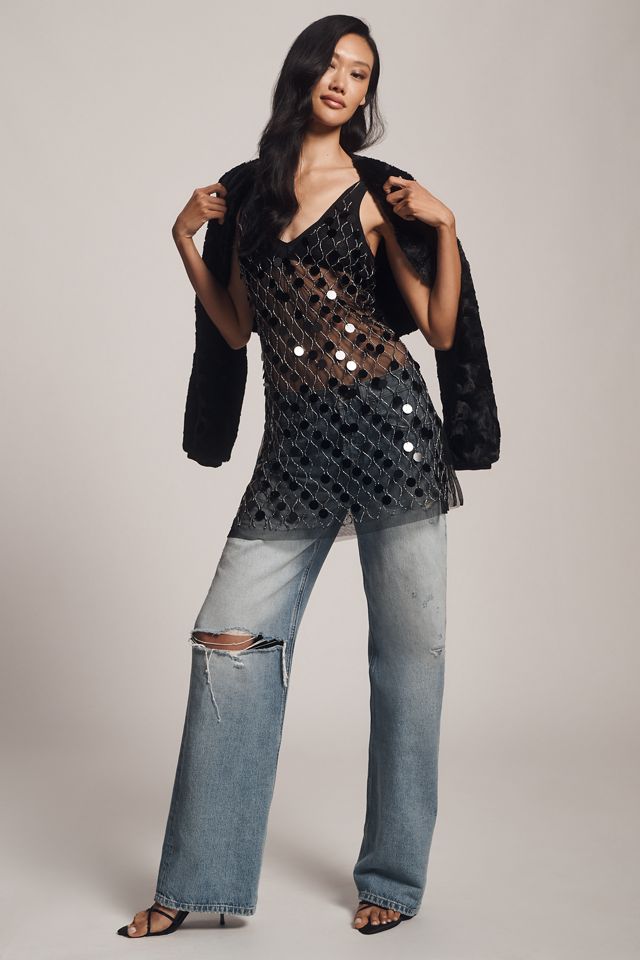 By Anthropologie Sequin-Embellished Cami Tunic #2