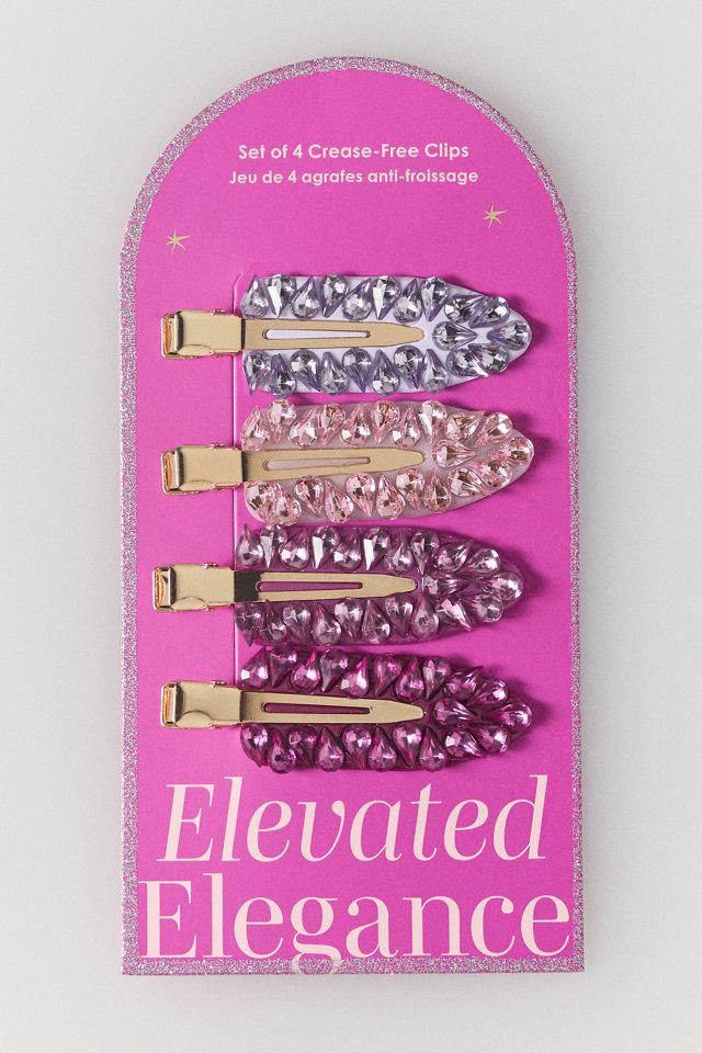 Jeweled Crease-Free Hair Clips, Set of 4 #1