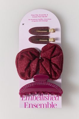 Claw Clip, Crease-Free Clips & Scrunchie Set
