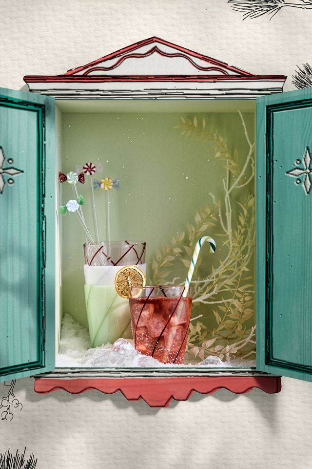 Green Candy Cane Drink Stirrers, Set of 4 #4