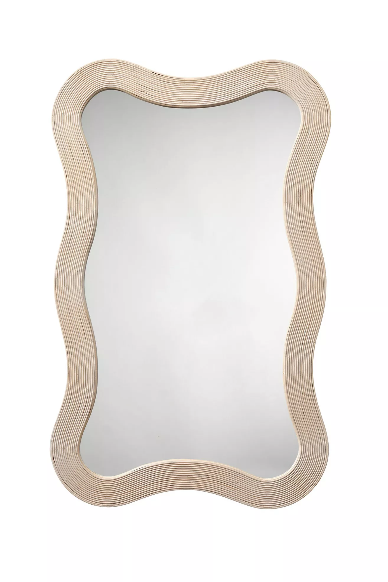 Dali Scalloped Bamboo Wall Mirror​