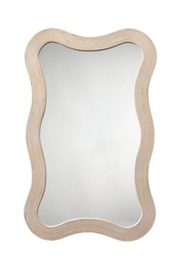 Dali Scalloped Bamboo Wall Mirror​