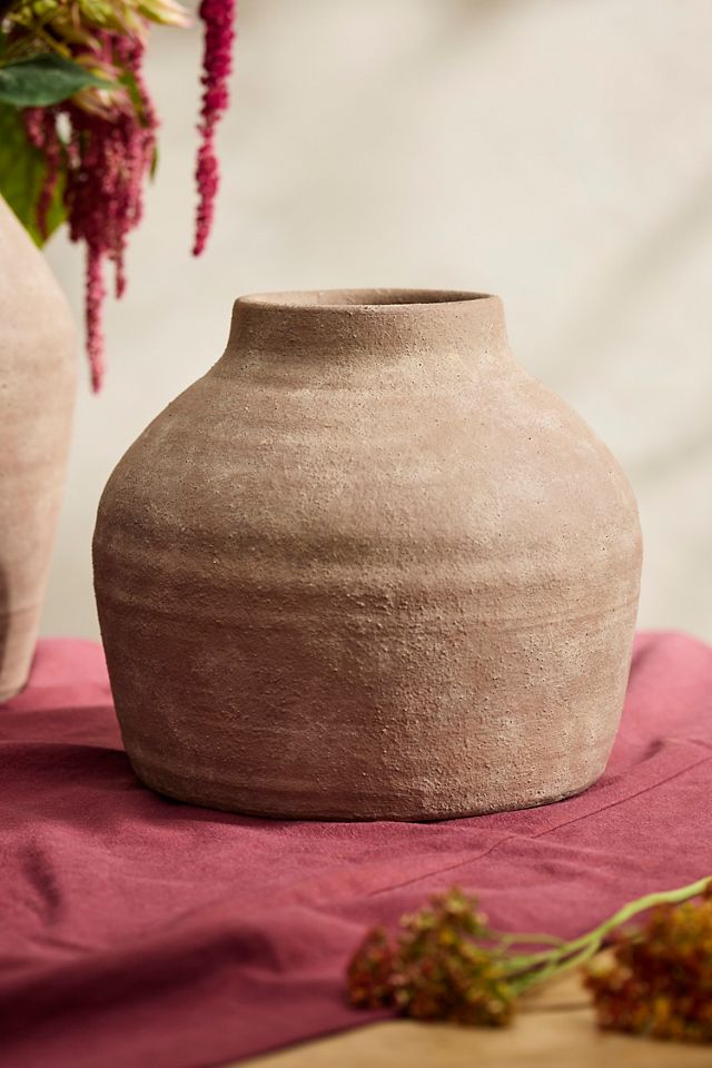 Ribbed Terracotta Vase #2