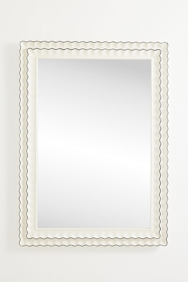 Phillippa Scalloped Portrait Wall Mirror #1