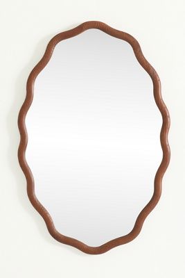 Coquille Scalloped Oval Wall Mirror