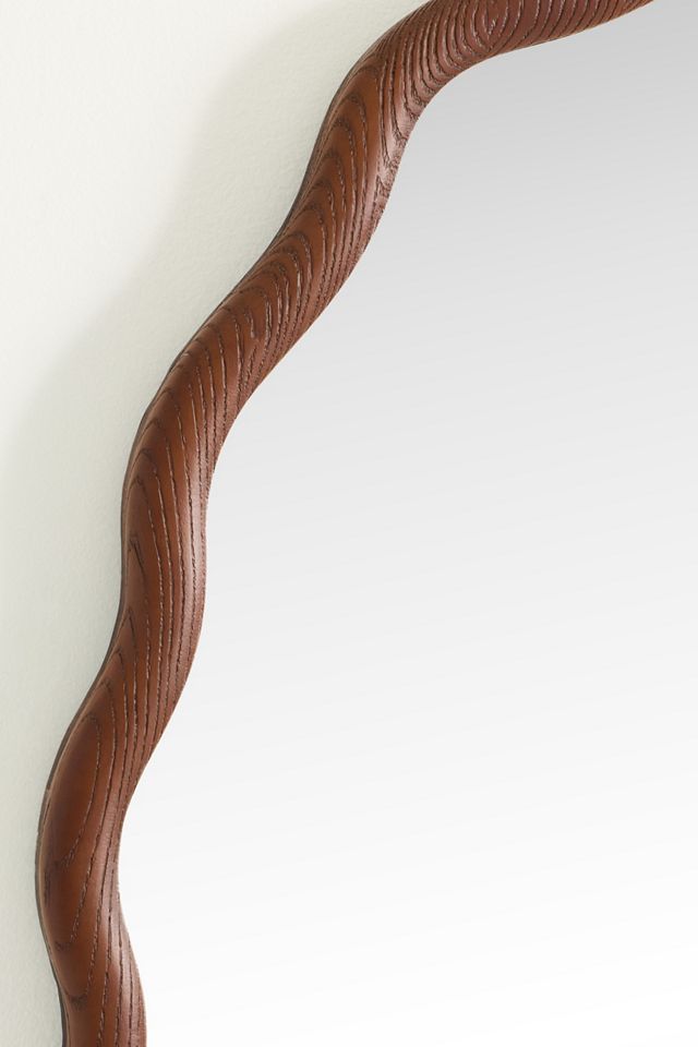 Coquille Scalloped Oval Wall Mirror #1