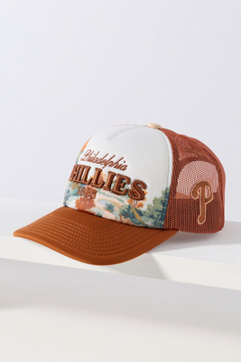 Mitchell & Ness Mlb Landscape Trucker Hat In Brown