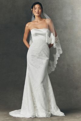 Anthropologie Weddings x Pronovias Sandey Strapless Wedding Gown