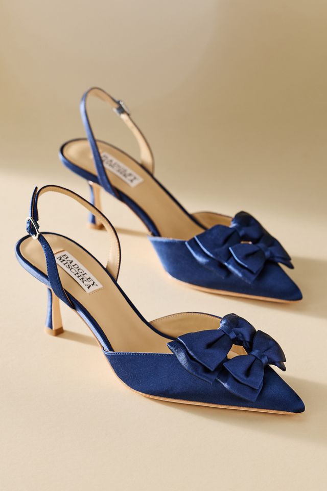 Badgley Mischka Giovanna Bow Slingback Pumps #4