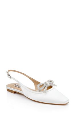 Badgley Mischka Genesis Bow Satin Slingback Flats
