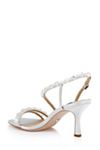 Badgley Mischka Gretta Pearl Strappy Mid Heel Sandals