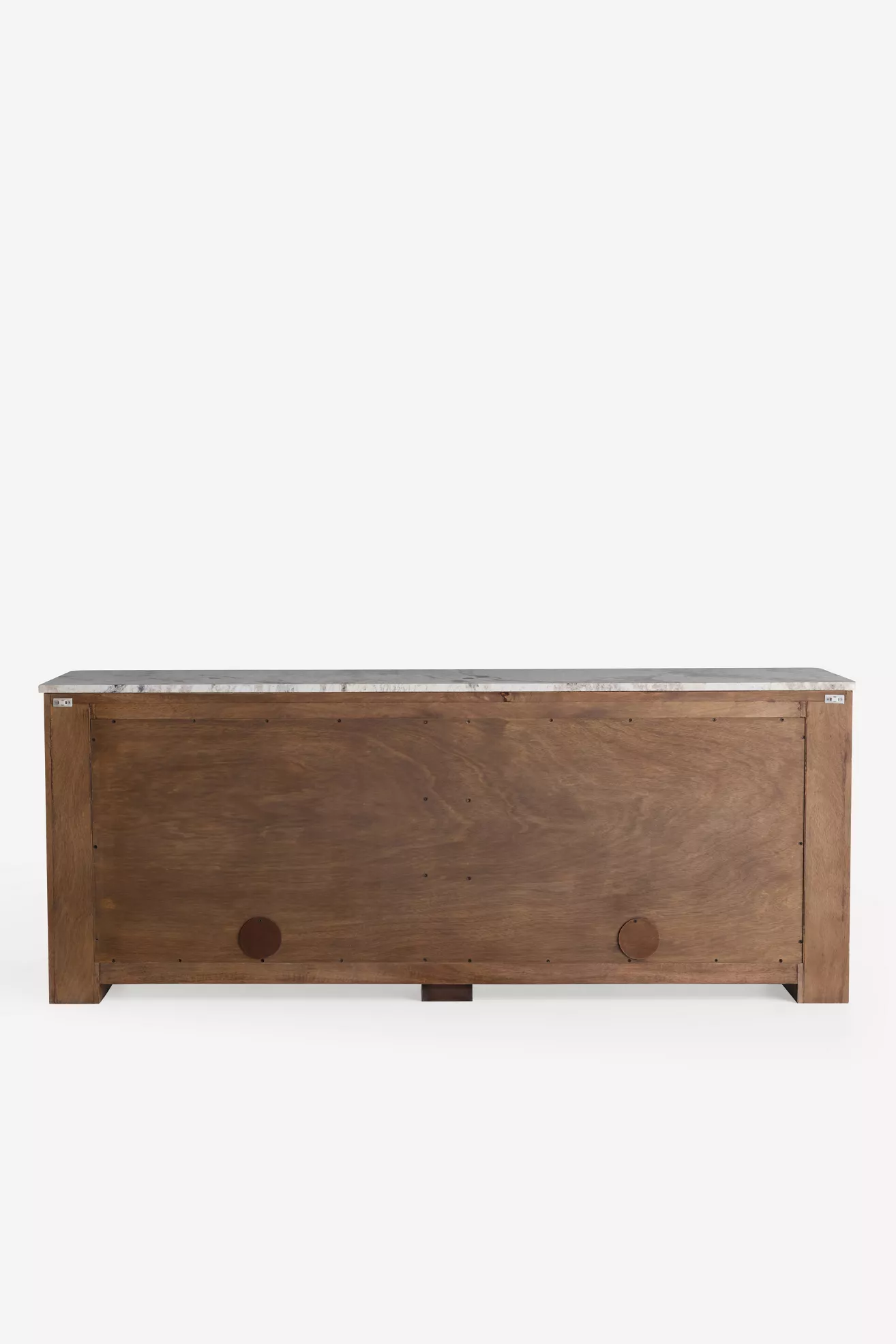 Back panel of Renata sideboard showing hardware