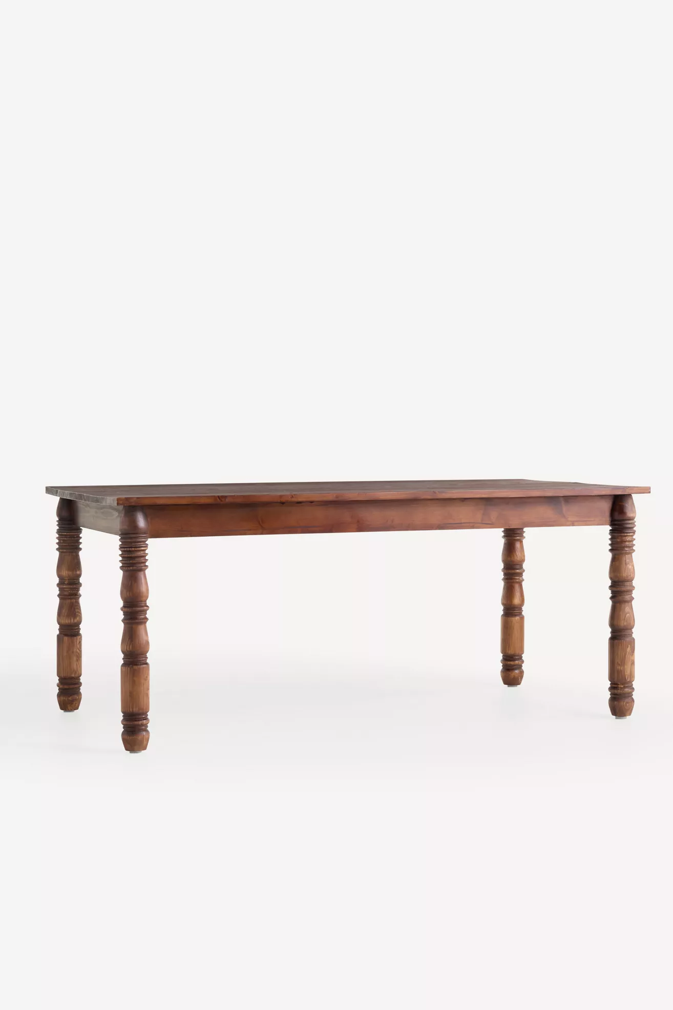Dining table shown against white background