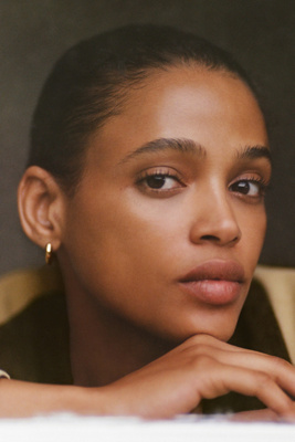 Small Chunky Huggie Hoop Earrings product page