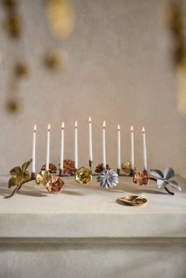 Terrain Floral Menorah, Low In Multi