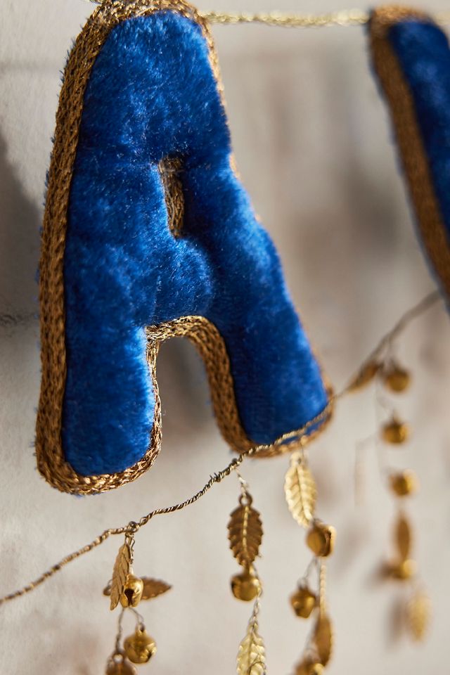 Happy Hanukkah Velvet Garland #2