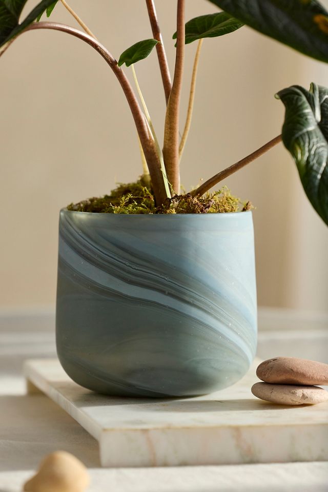 Marbled Glass Mini Planter #1