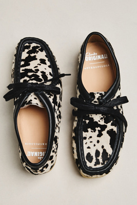Clarks Exclusive Wallabee Cow Print Shoes