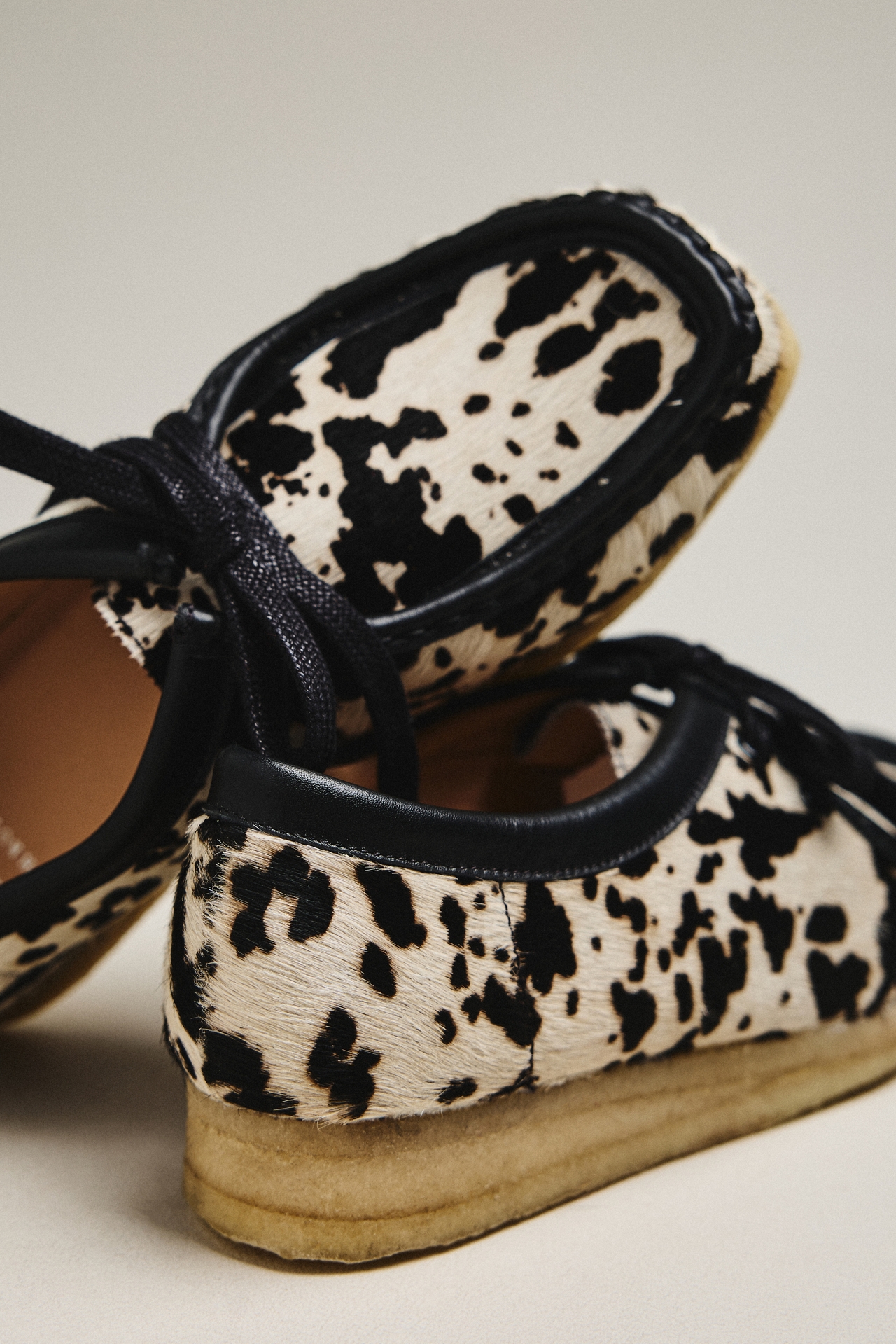Clarks x Anthropologie Wallaby Cow Print Shoes