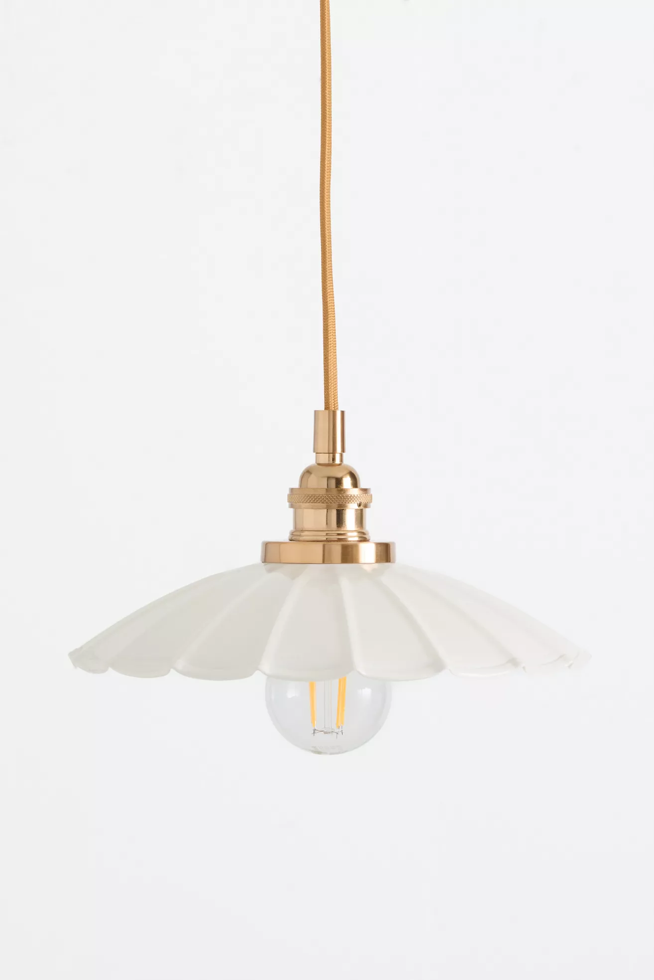 Greta Scalloped Metal Pendant Light - thumbnail 2