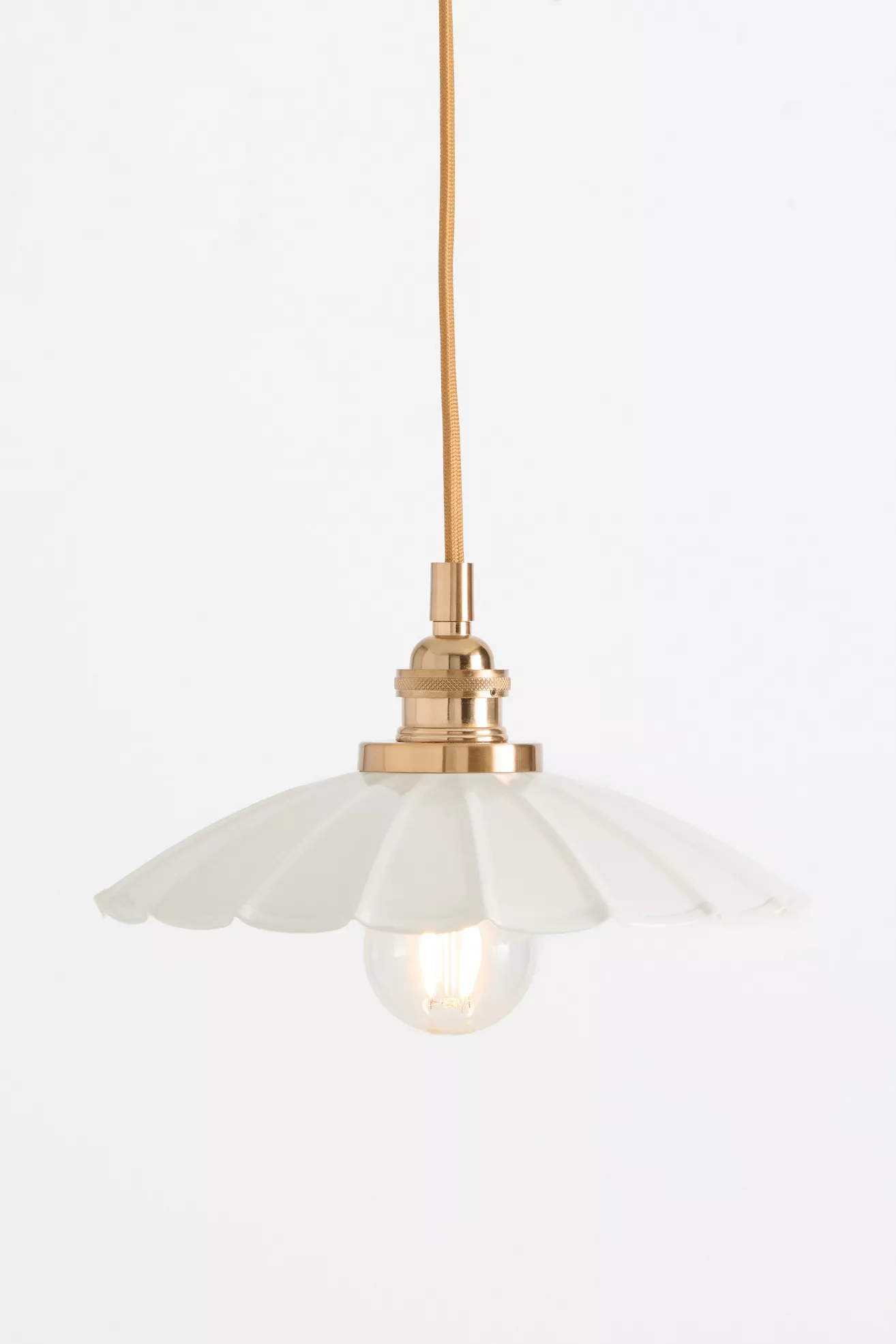 Greta Scalloped Metal Pendant Light - thumbnail 3