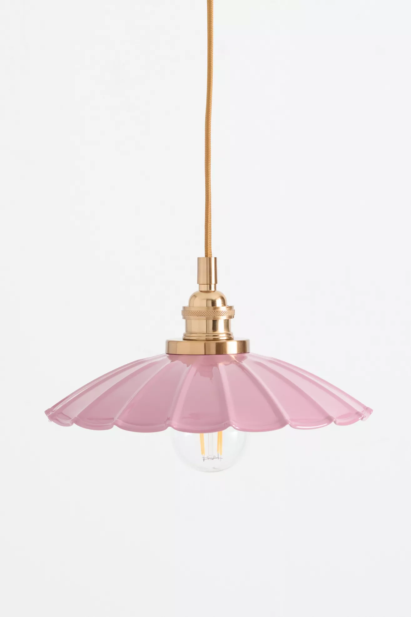 Greta Scalloped Metal Pendant Light - thumbnail 5