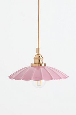 Greta Scalloped Metal Pendant Light