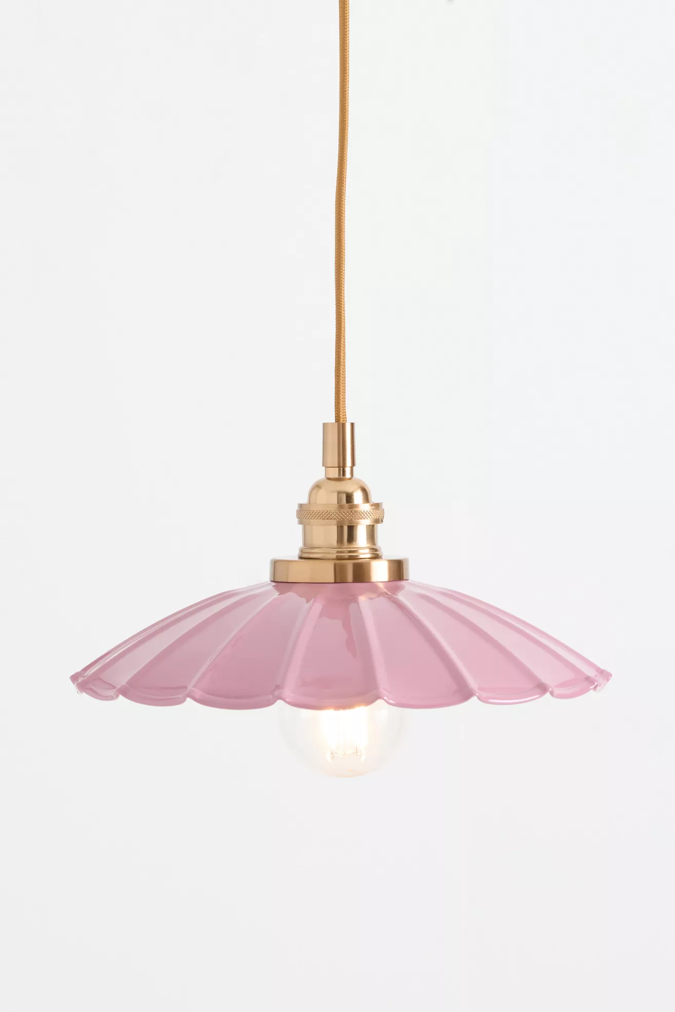 Greta Scalloped Metal Pendant Light - thumbnail 6