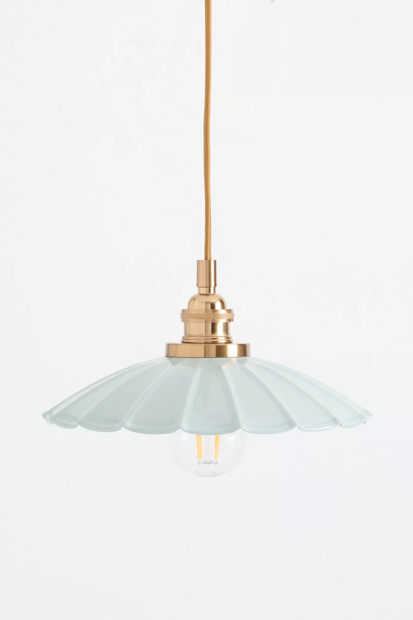 Greta Scalloped Metal Pendant Light - thumbnail 8