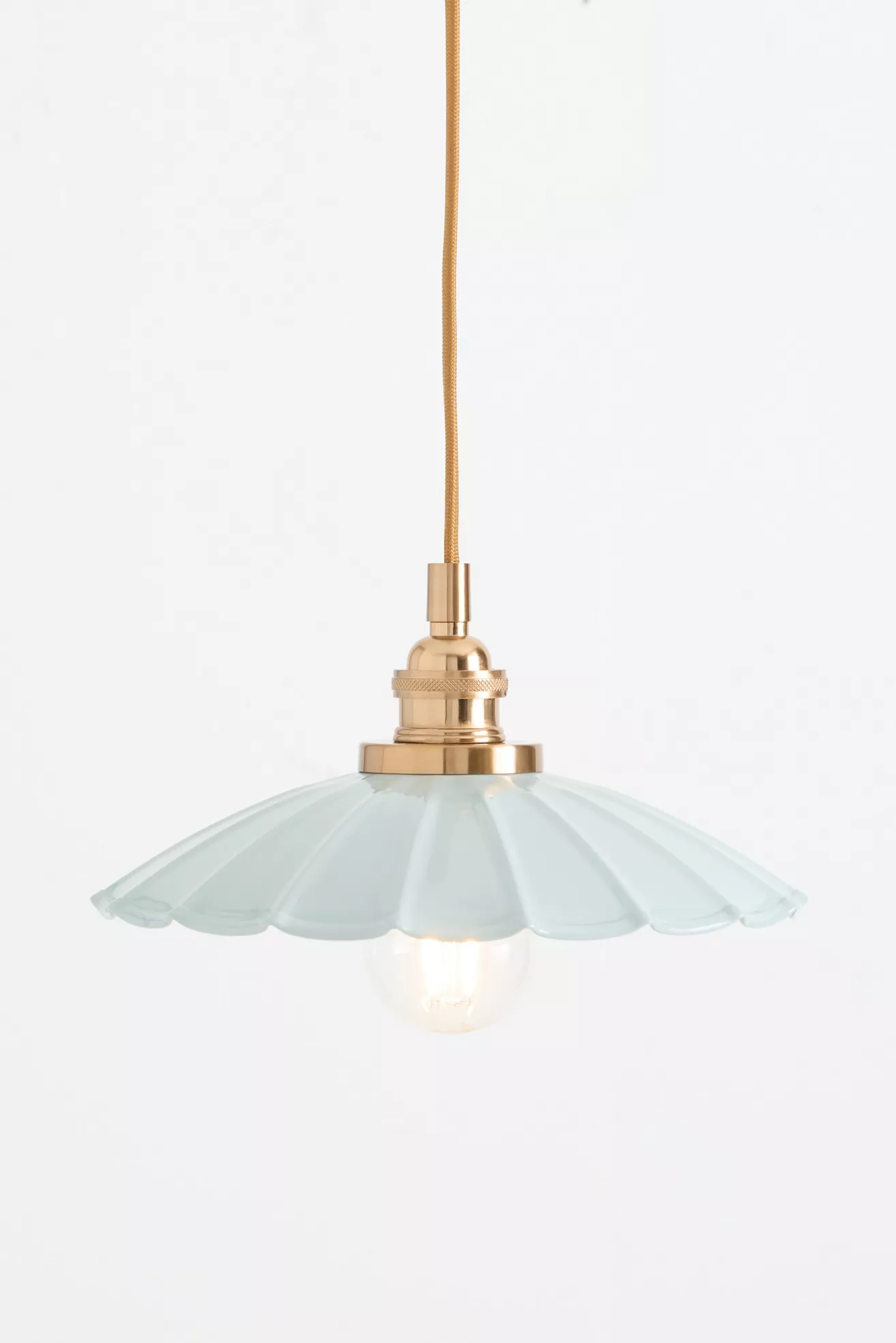 Greta Scalloped Metal Pendant Light - thumbnail 10