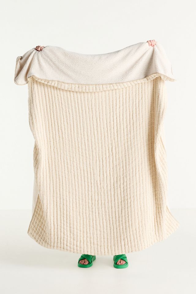 Mira Cotton Sherpa Fleece Reverse Woven Throw Blanket #1