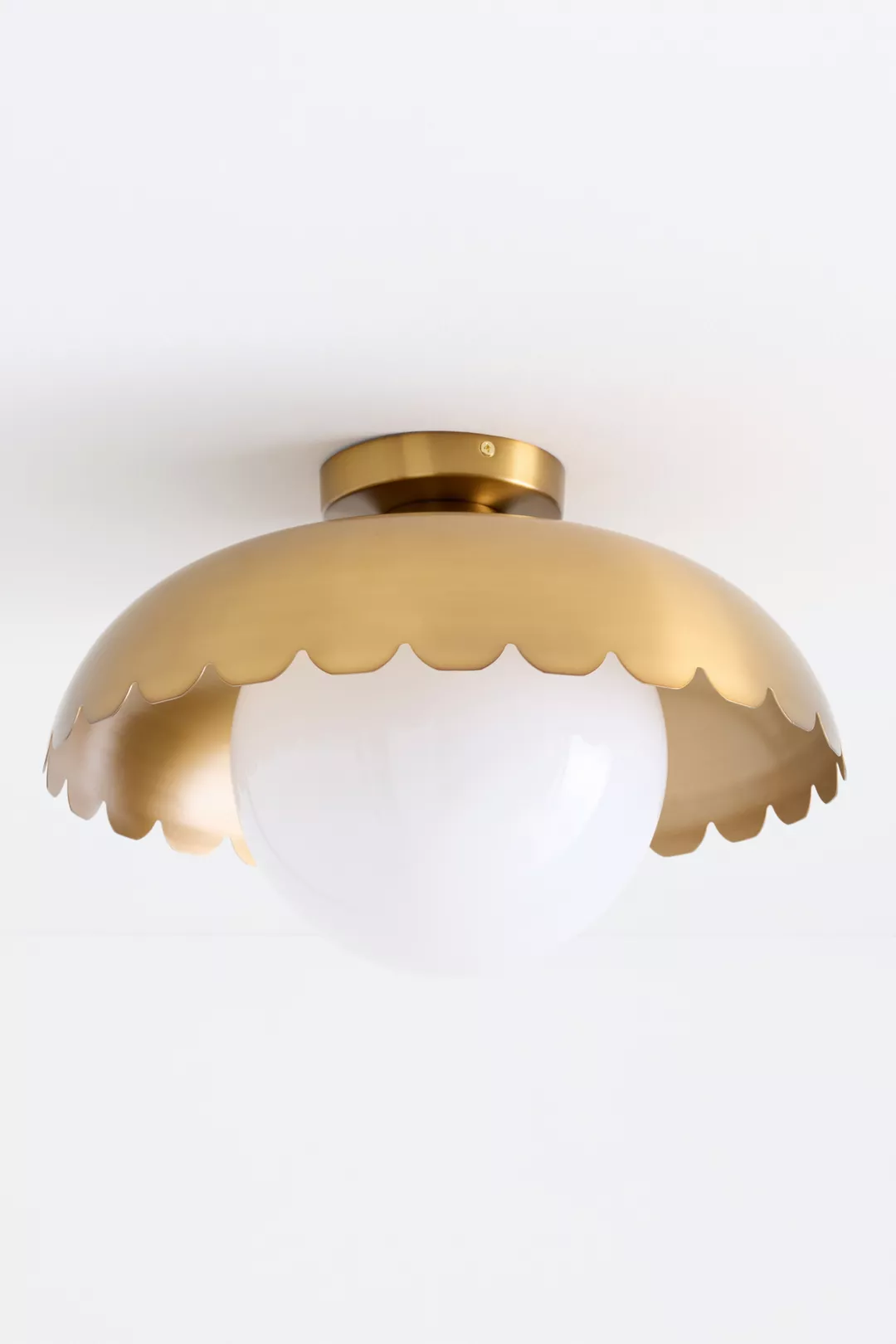 Simone Scalloped Globe Flush Mount | Anthropologie
