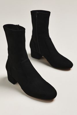 Silent D Suede Block-Heel Ankle Boots