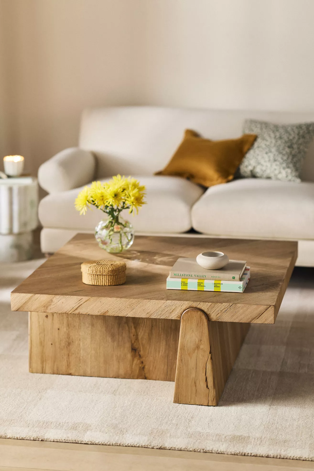 Arla Reclaimed Oak 42"  Coffee Table - thumbnail 8