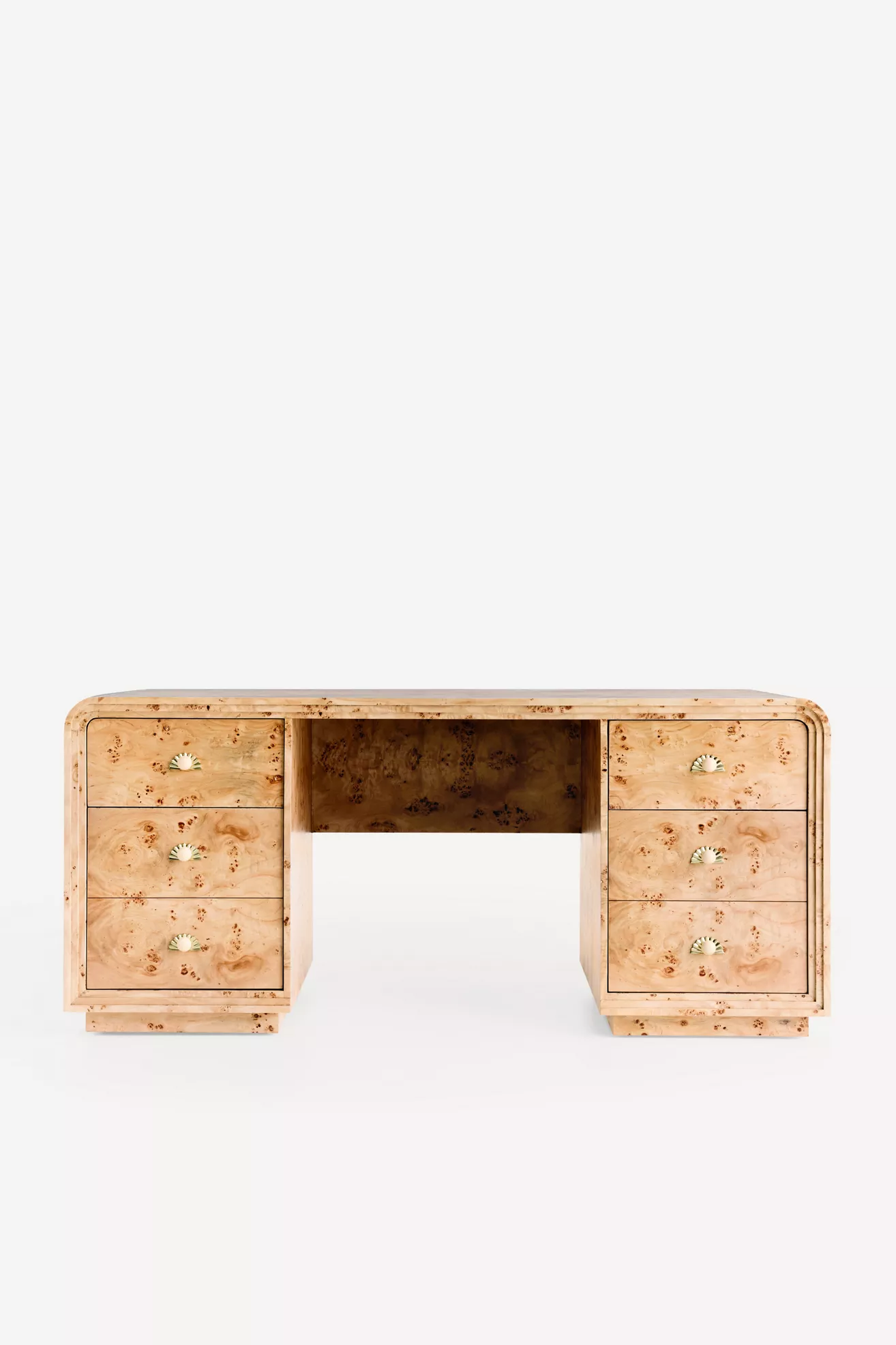 Betti Burl Wood Executive Desk - thumbnail 8