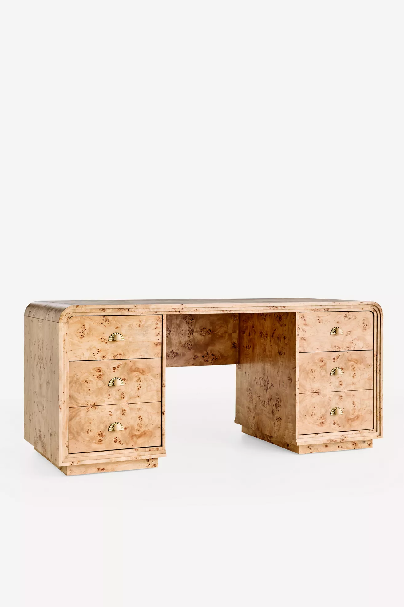 Betti Burl Wood Executive Desk - thumbnail 9